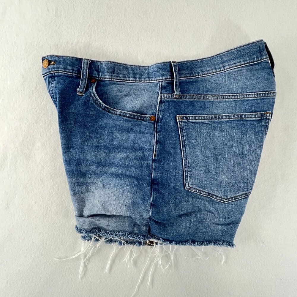 SOLD MADEWELL Womens Size 32 High Rise Denim Jean Shorts Magic Pockets - Picture 3 of 16